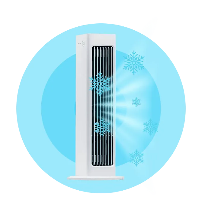 Breezamax™ Bladeless Rechargeable Fan — Brushless Motor, 3 Speeds, Whisper Quiet