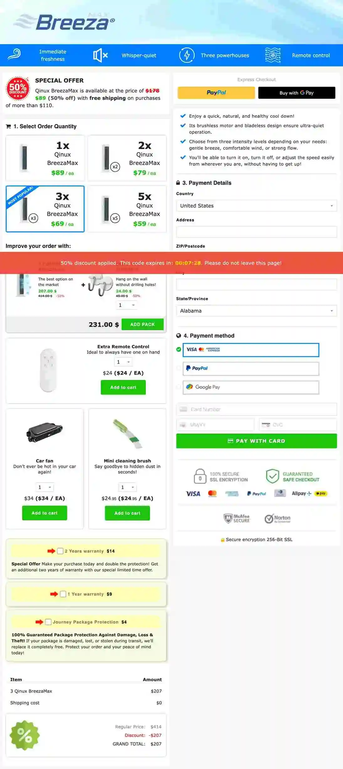 Breezamax Official Secure Order Page